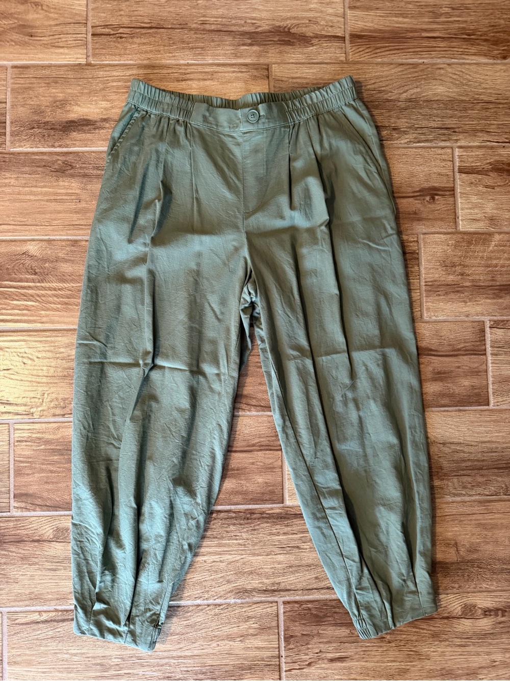 a new day Olive Green Elastic Cuff Joggers